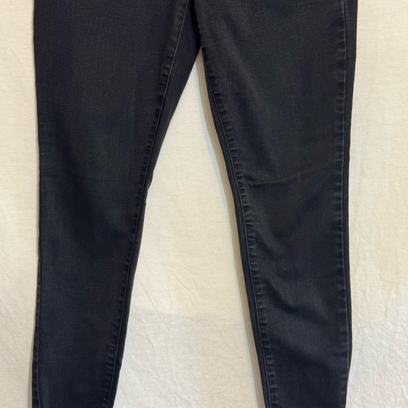 B-249 Seven7 Midnight Black Mid Rise Skinny Cropped Denim‎ Jeans Size 12 - Picture 2 of 16
